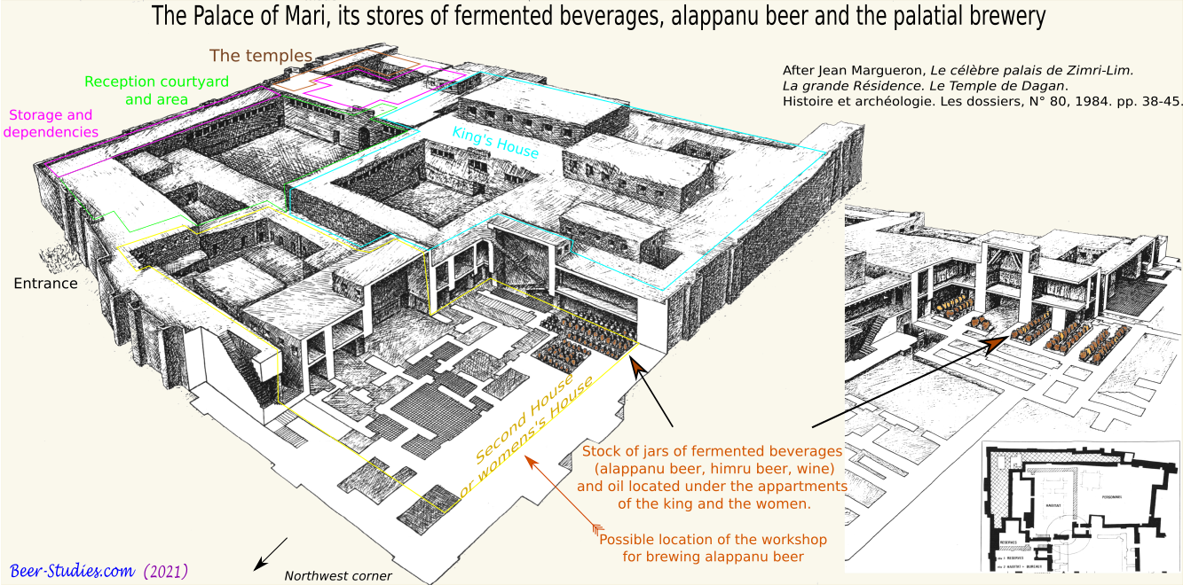 The beer storage within the palace at Mari